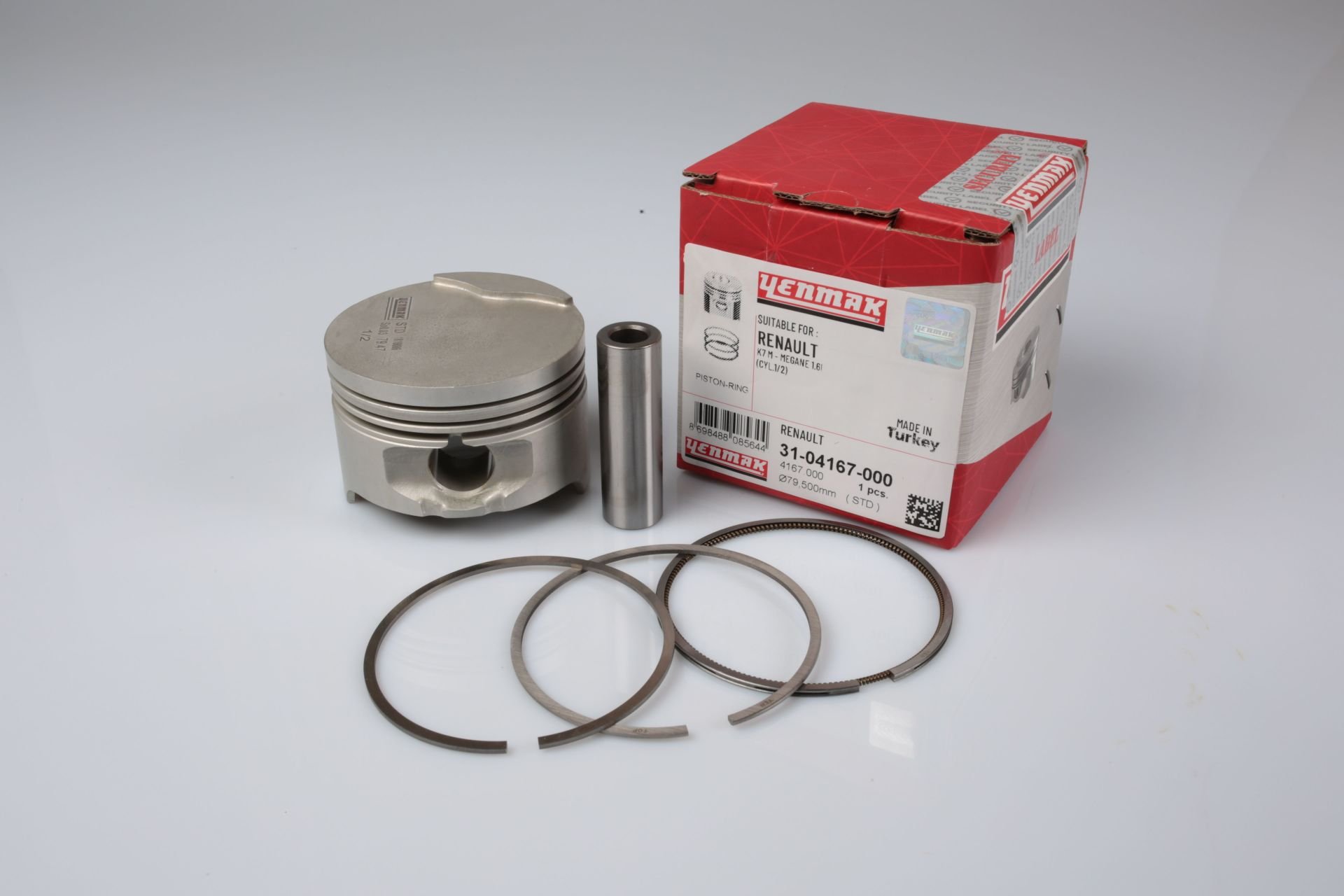 Motor Piston Segman'lı STD (ADET) 1 ve 2 Silindir | Renault Clio 2, Megane 1, Scenic 1, R19 1.6 8V K7M
