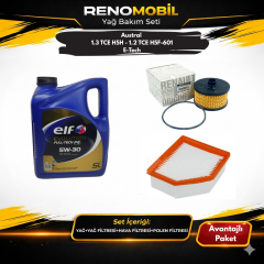 Yağ Bakım Seti (Motor Yağı+Yağ Filtresi+Hava Filtresi) | Renault Austral 1.3 Tce H5H - 1.2 TCE H5F-601 E-Tech 200 Hybrid