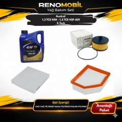 Yağ Bakım Seti (Motor Yağı+Yağ Filtresi+Hava Filtresi+Polen Filtresi) | Renault Austral 1.3 Tce H5H - 1.2 TCE H5F-601 E-Tech 200 Hybrid
