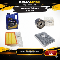 Yağ Bakım Seti (Motor Yağı+Yağ Filtresi+Hava Filtresi+Polen Filtresi) | Renault Megane 4, Talisman 1.5 Dci K9K
