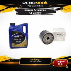 Yağ Bakım Seti (Motor Yağı+Yağ Filtresi) | Renault Megane 4, Talisman 1.5 Dci K9K