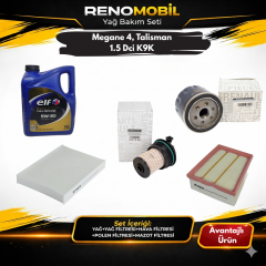 Yağ Bakım Seti (Motor Yağı+Yağ Filtresi+Hava Filtresi+Polen Filtresi+Mazot Filtresi) | Renault Megane 4, Talisman 1.5 Dci K9K