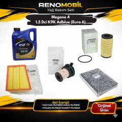 Yağ Bakım Seti (Motor Yağı+Yağ Filtresi+Hava Filtresi+Polen Filtresi+ Mazot Filtresi) | Renault Megane 4 1.5 Dci K9K Adblue (Euro 6)