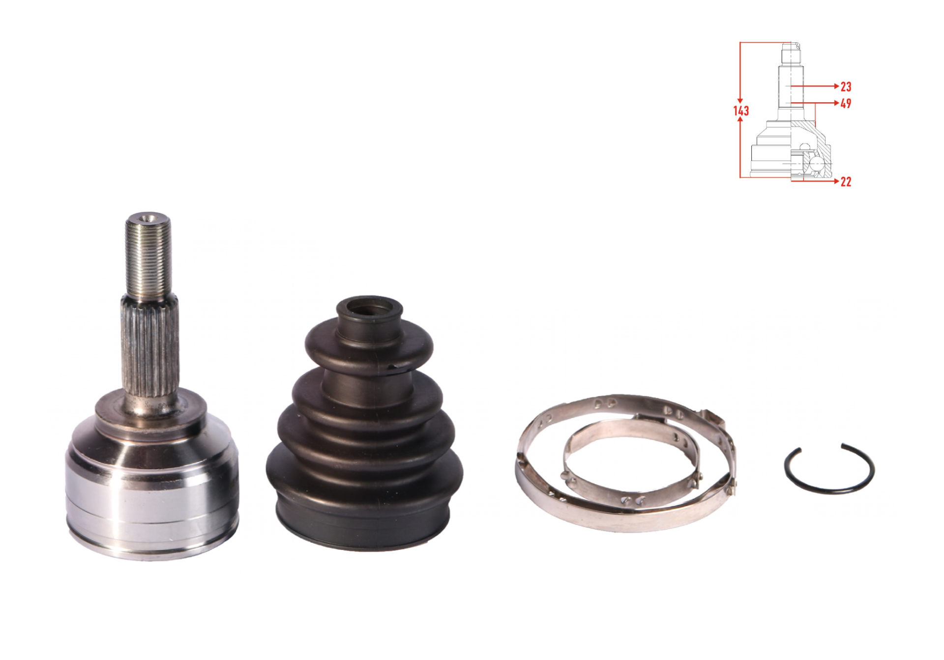 Ön Dış Aks Kafası (Dış Freze:23 İç Freze:22) | Dacia Logan 2, Sandero 2 1.5 Dci K9K (2013-2020)