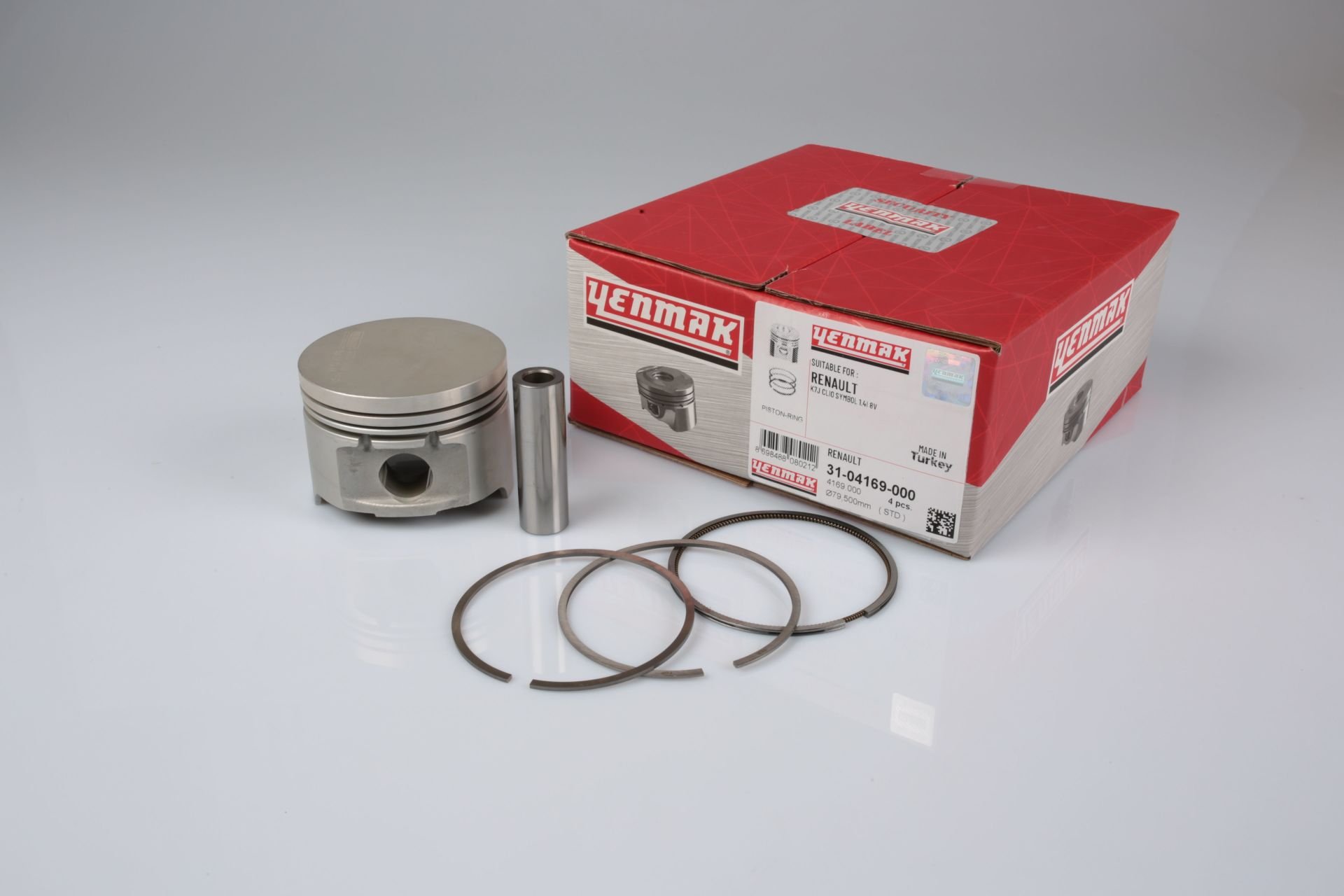 Motor Piston Segman'lı STD (ADET) | Renault Clio 2, Symbol, Dacia Logan 1, Sandero 1 1.4 8V K7J