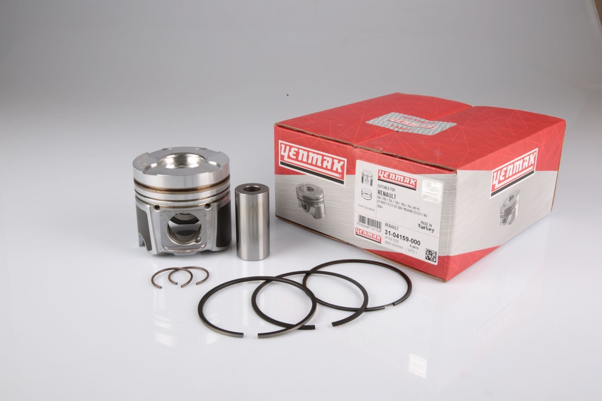 Motor Piston Segman'lı STD -20 Kısa (ADET) | Renault Master 2 2.5 Dci 16V G9U
