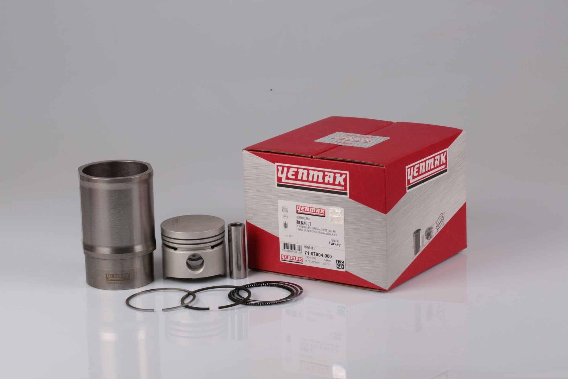 Motor Piston + Segman + Gömlek STD (ADET) | Renault R9 Broadway, R12 Toros 1400